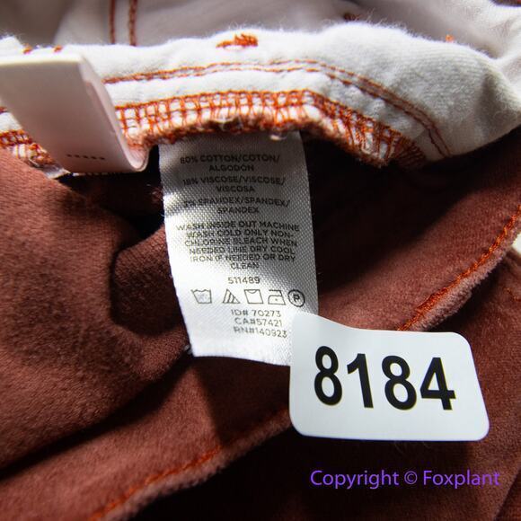 New! Loft women's rusty brick red corduroy high waist skinny‎ pants, size 31 - Picture 12 of 12